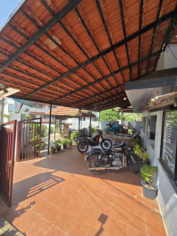 Tiled terrace
